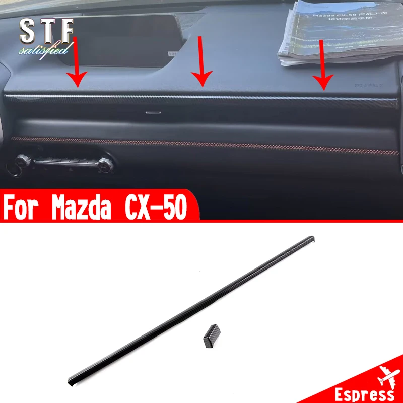 

ABS Interior Center Control Around Trim Molding Accessories Stickers For Mazda CX-50 2023 2024