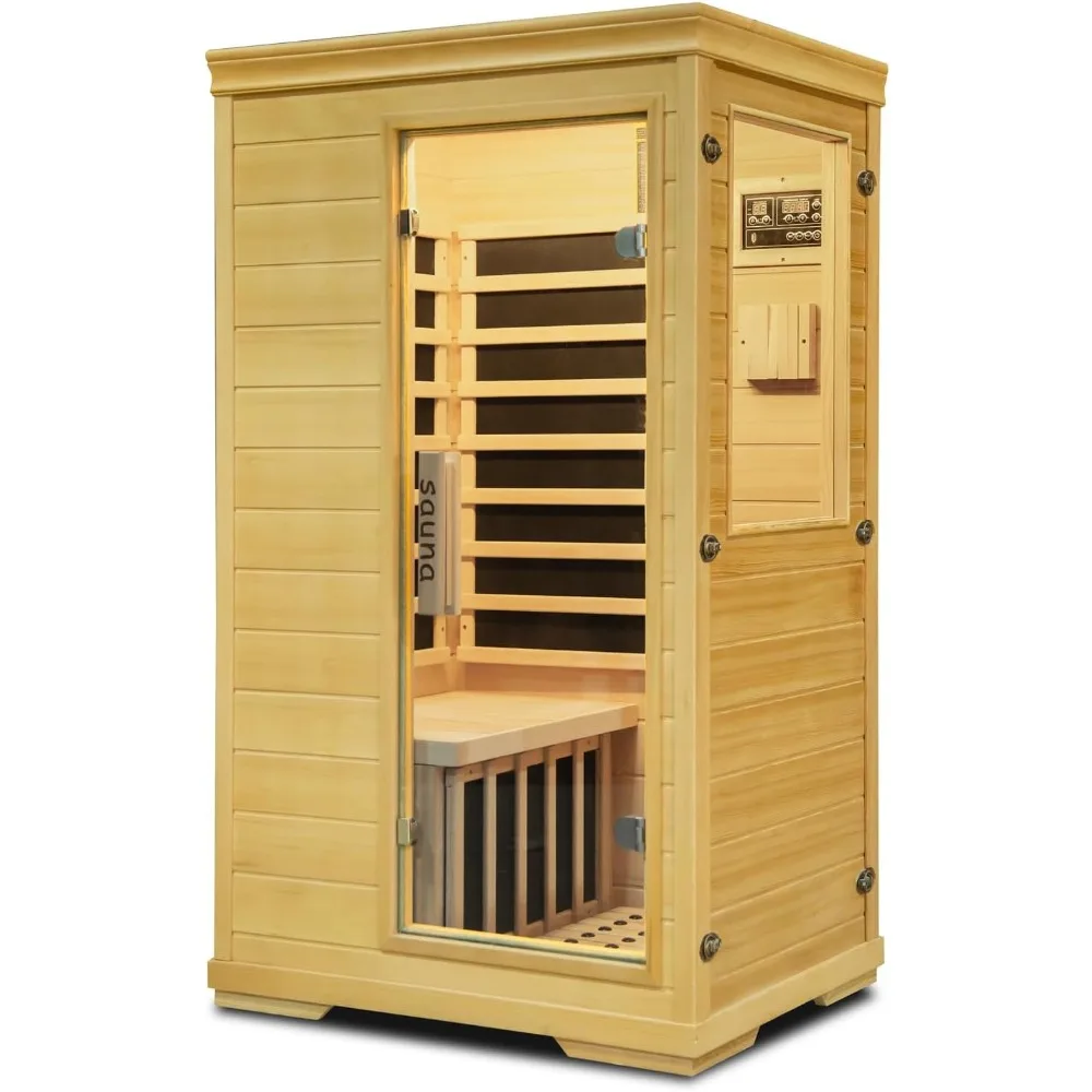 

Far Infrared Sauna Room, 1-person Indoor Side Opening Home Sauna Room, Carbon Heating Plate, 1050W