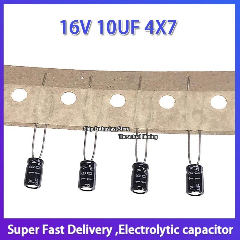 Rubycon imported aluminum electrolytic capacitor 16V 10UF 4X7 ruby Mh7 series 10uF/16V