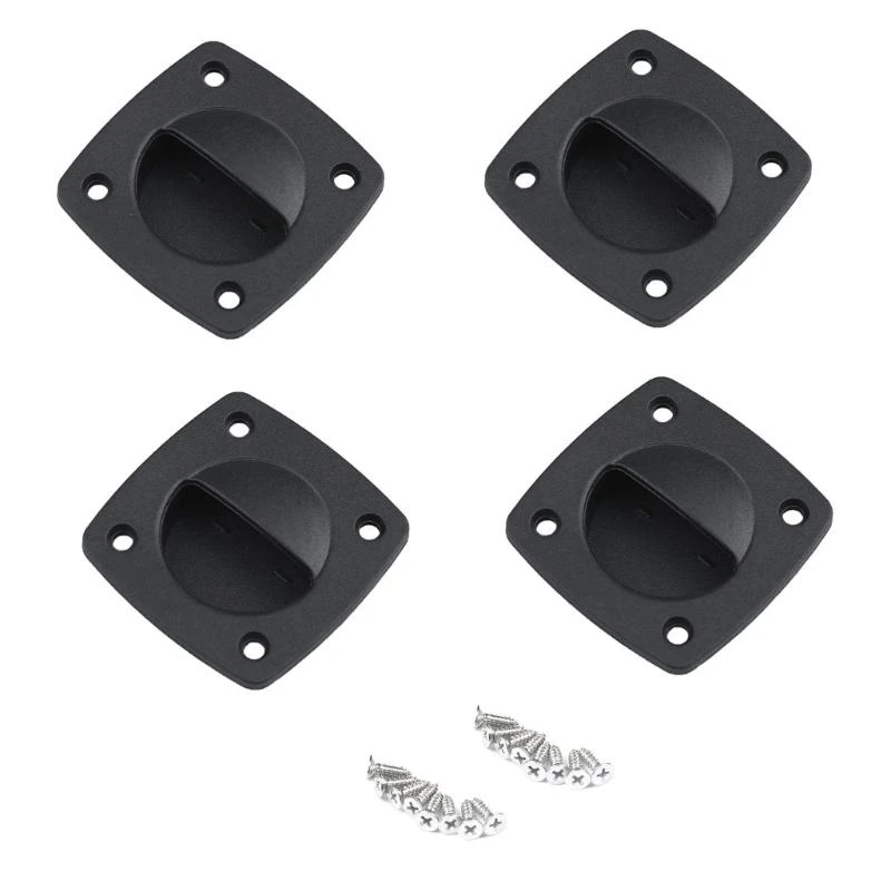 

652F 4pcs High Strength Pull Handles Nylon Boat Flush Hatches Rings Pull Handles Fishing Vessel Pull Handle set for Marine Use