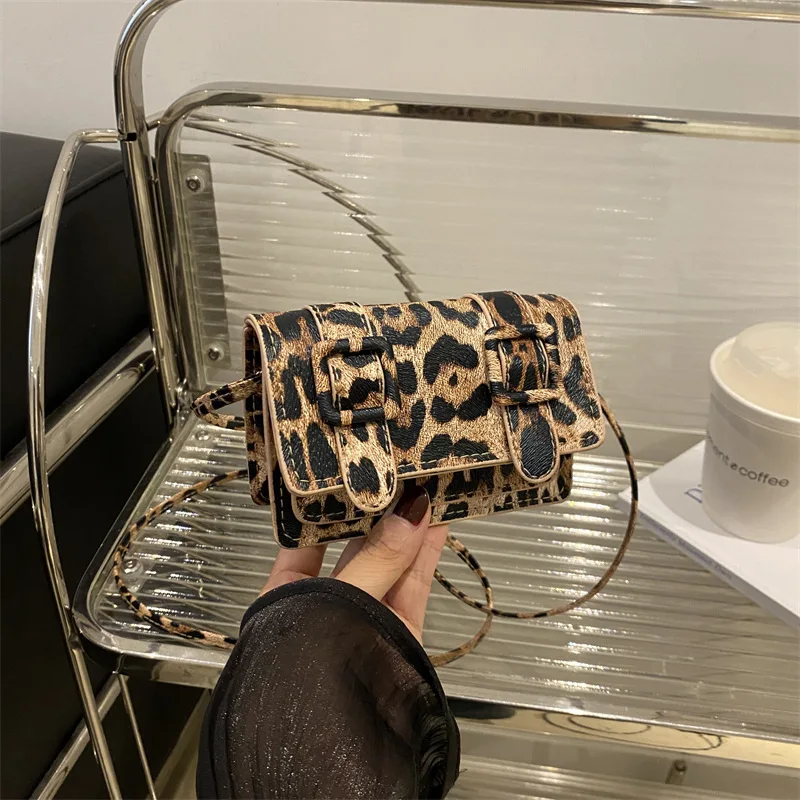 

Women's Stylish Leopard Print Large Capacity Shoulder Crossbody Bag | Mini Coin Purse & Trendy Square Clutch, Casual Daily Use