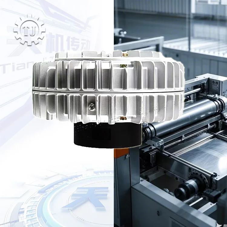 جديد TJ-POC-A وحدة تحكم في التوتر بعمود مجوف قابض مسحوق مغناطيسي OEM/ODM مورد القابض لمعدات التعبئة والتغليف
