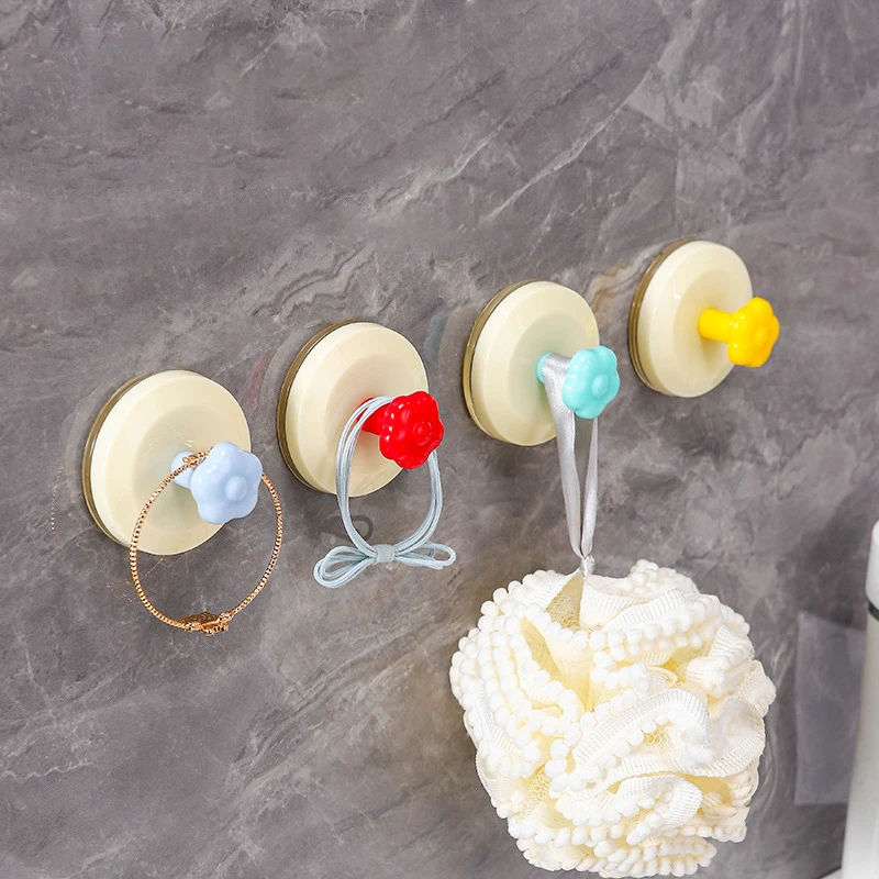 

Decorative Hook Plastic Candy-Colored Hook Mushroom Head Hook Candy-Colored For Key Storage Kitchen Home Decoration