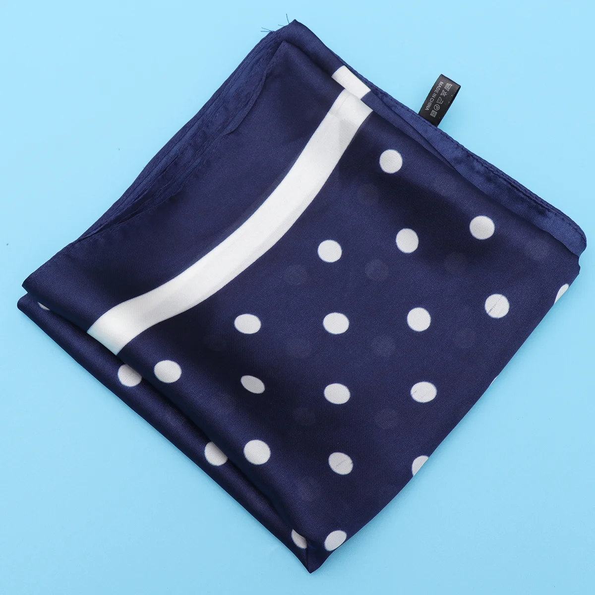 

Chiffon Scarf Spring Blue Dots Printing Lightweight Breathable Soft Neck Decoration Woman Clothes Scarf Sweet Small Cool