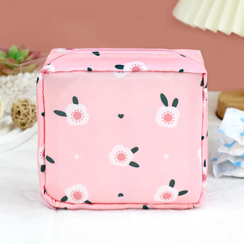 Girls Diaper Sanitary Napkin Storage Bag Nylon Sanitary Pads Package Bags Coin Purse Jewelry Organizer Credit Card Pouch Case