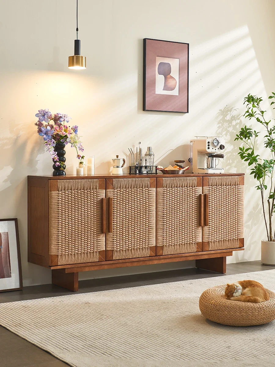dining side c abinet handmade rattan din ing side cabinet entrance cabin et Nordic style simple locker