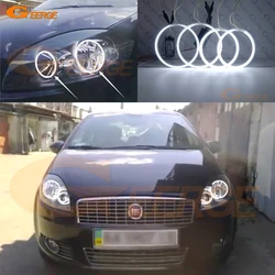 For Fiat Linea 2007-2018 Halogen Headlight Excellent Ultra Bright Ccfl Angel Eyes Kit Halo Rings Light Car Accessories