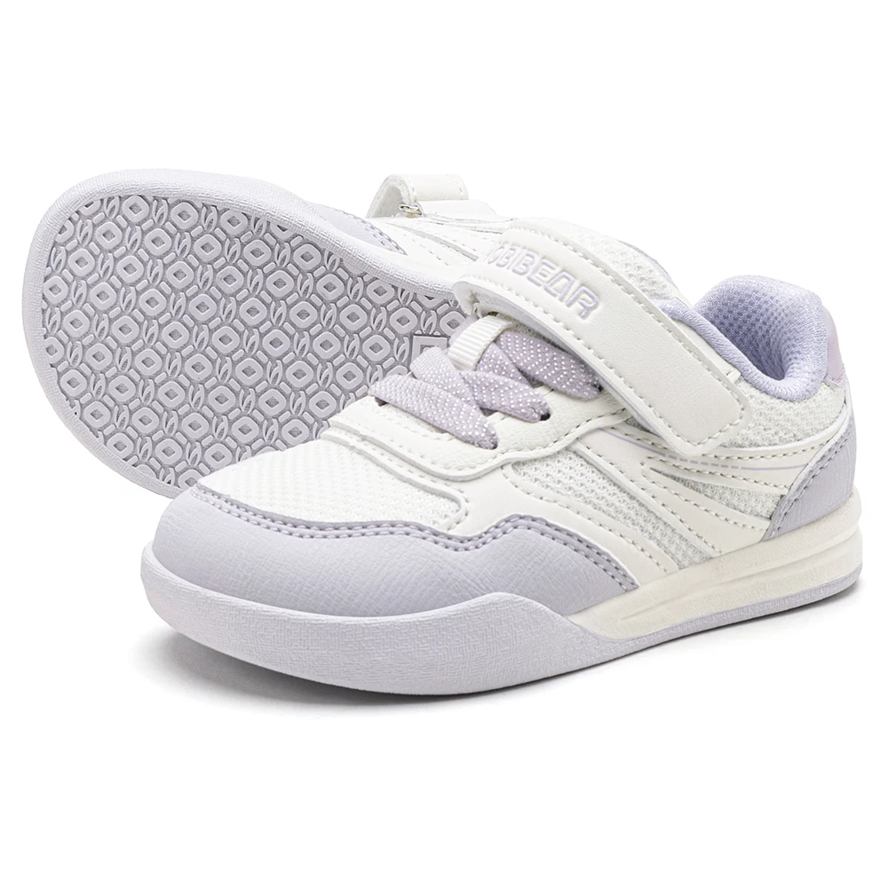 HOBIBEAR Kleinkinder-Sneaker mit breiter Passform, Klettverschluss, minimalistischer Sneaker aus Kunstleder und Mesh-Patchwork – Detail 10