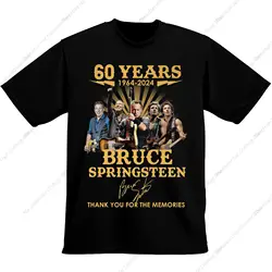 2024 The Boss Rock Music Tour Bruce Springsteens 60 Years Heavy Merch Washed T Shirts for Men Women T-Shirt Summer Tees Tops