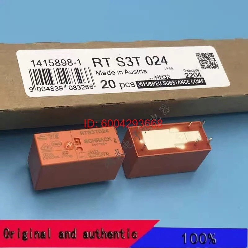RTS3T024 24VDC 24 V Relais 16A 6-pin DC24V  New relay
