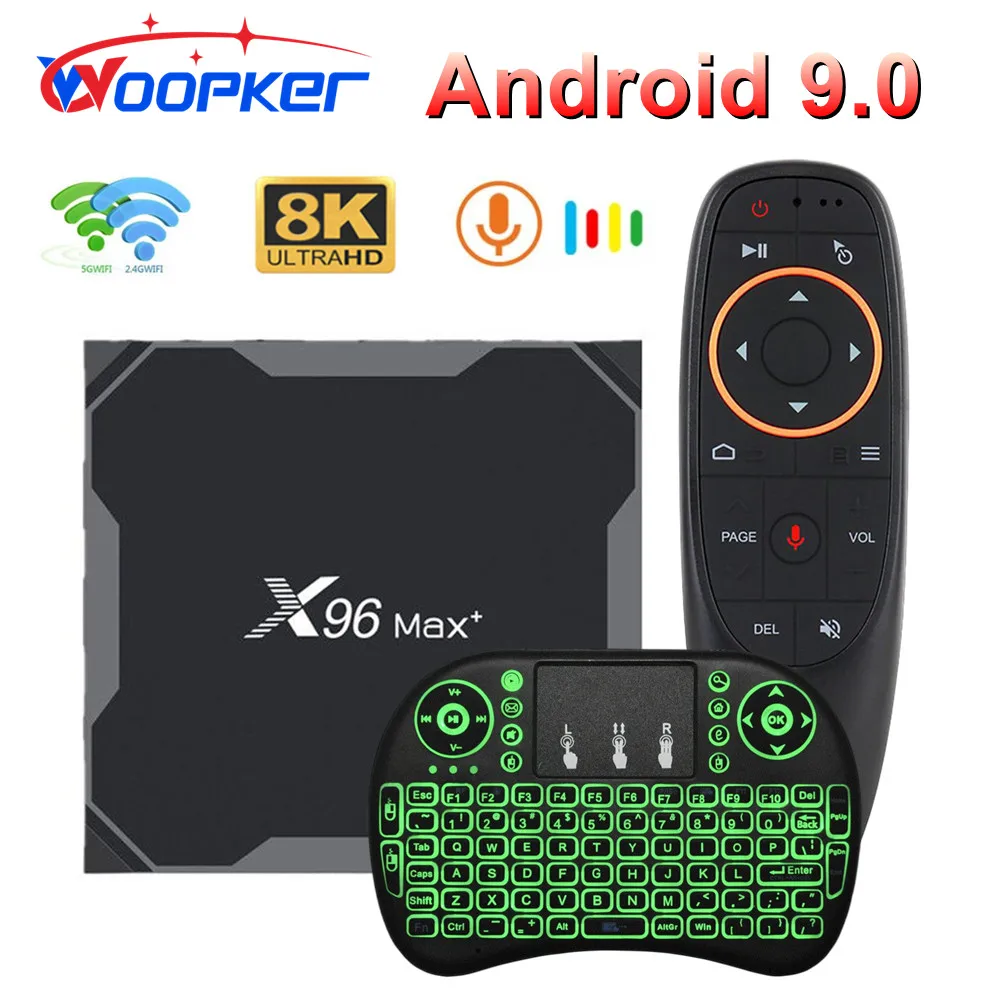 

Woopker Smart TV Box Android 9.0 X96MAX Plus Amlogic S905X3 Quad Core 4GB 64GB 32GB Dual Wifi BT 8K TVBOX Set top box 2GB 16GB