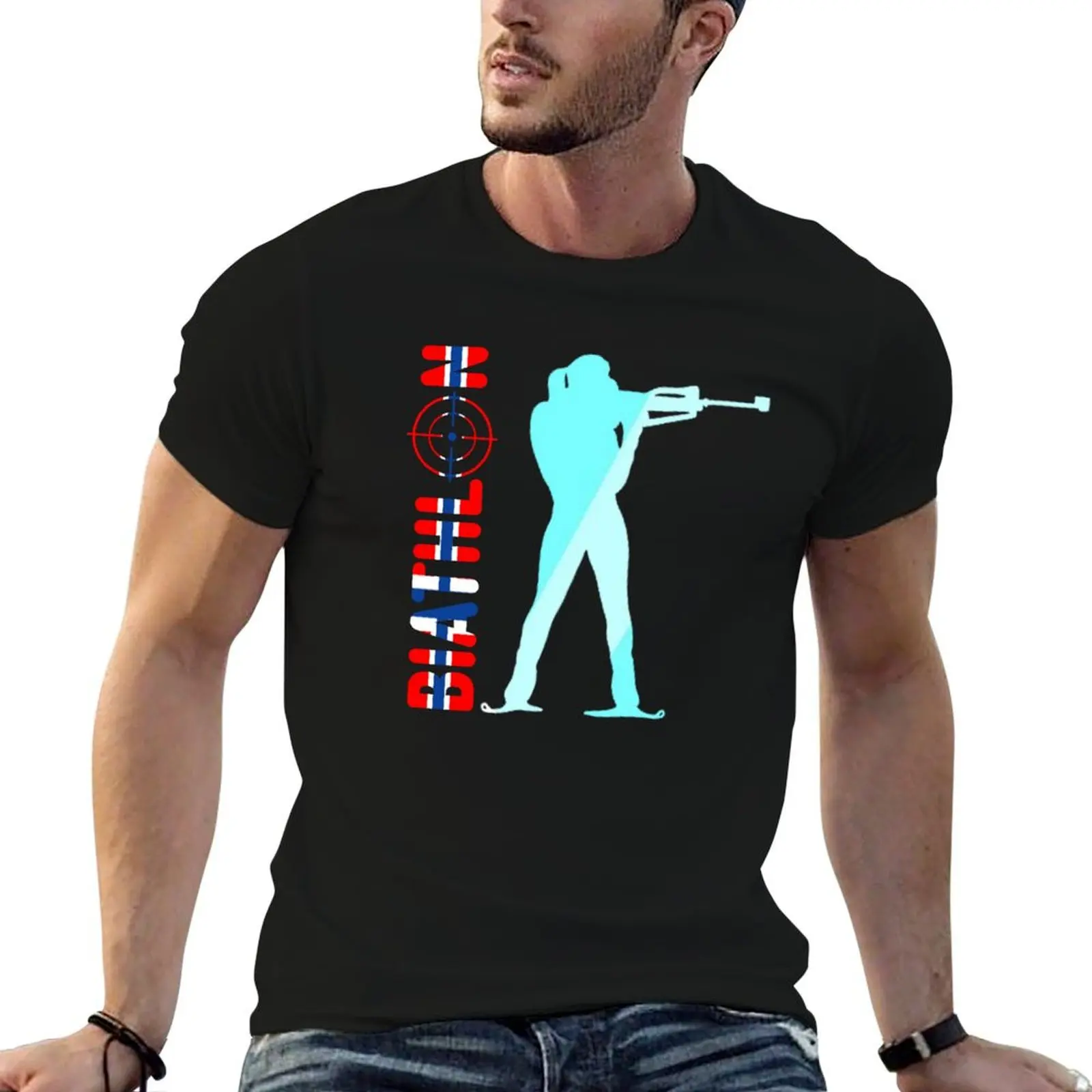 Biathlon Norway Flag Norway Team Biathlon Winter Sports T-Shirt Holiday All Match T-Shirt