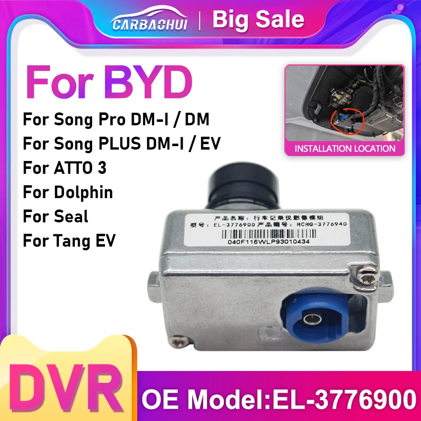 For BYD Dolphin Seal Act 3 Atto 3 Yuan Song Tang Ev DVR Dash Cam ADAS Car Vehicle-mounted Recorder Camera Original Accessory