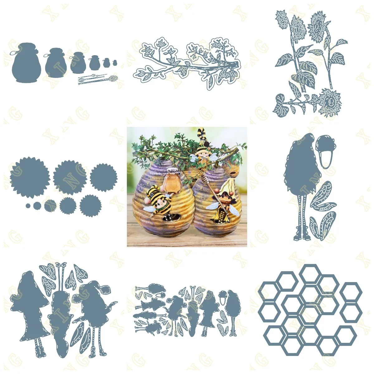 

2024 New Wibblerzzz Gathering Sunflower Cutting Dies Craft Embossing Make Paper Greeting Card Making Template DIY Handmade