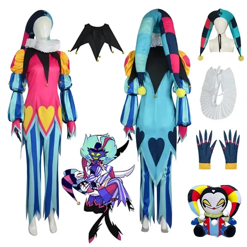

Fizzarolli Cosplay Costume Tops Pants With Hat Neckwear Gloves Full Set Role Play Halloween Carnival Costume Suit