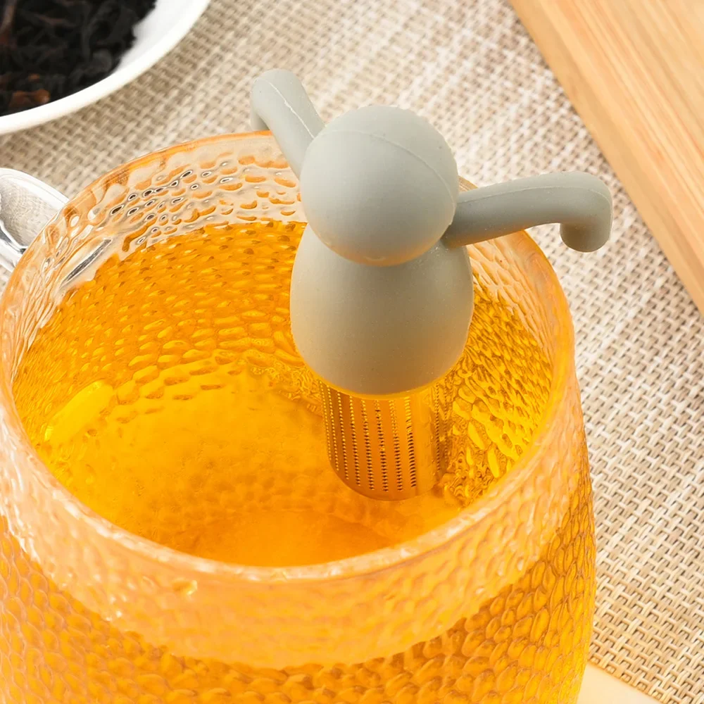 Stainless Steel Tea Infuser Kitchen Accessory Household Use Reusable Metal Makeup Brushes  Massage Kitchen Dining Bar Garden