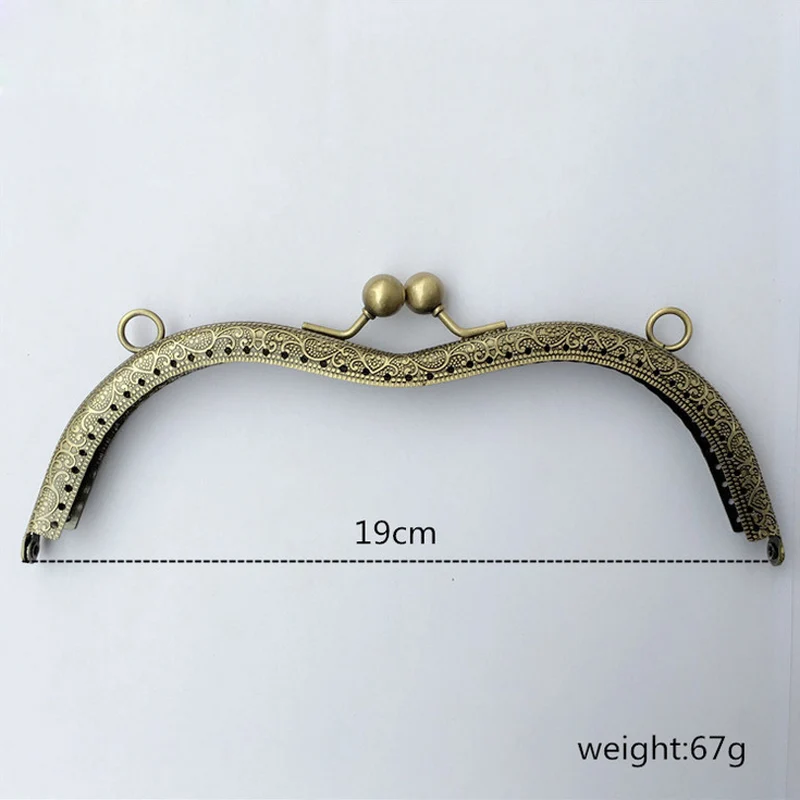 10Pcs 19Cm Metal Frame Purse DIY  Kiss Clasp Lock for Handbag Handle Coins Bag Accessories Fashion