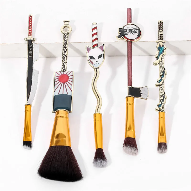 Special Style Makeup Brush  Blade Kitchen Gate Nidouzi Cosplay Tanjirou  Female Earring Makeup Brush Eyebrow Brush