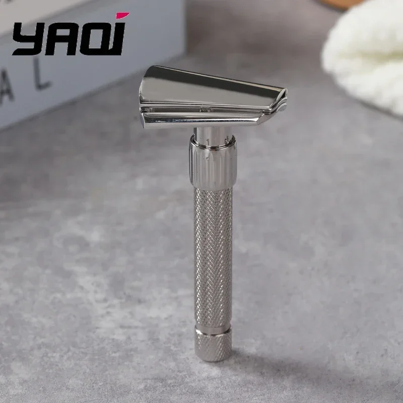 

Бритва для бороды Yaqi Torqx, наклонная регулируемая безопасная бритва из нержавеющей стали, коллекционные предметы, подарок на день рождения для парня