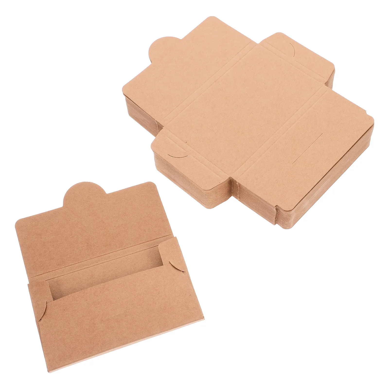50Pcs Multipurpose Card Sleeves Kraft Paper Credit Card Package for Present Cards Business Id Library Transit Travel Hotel Key