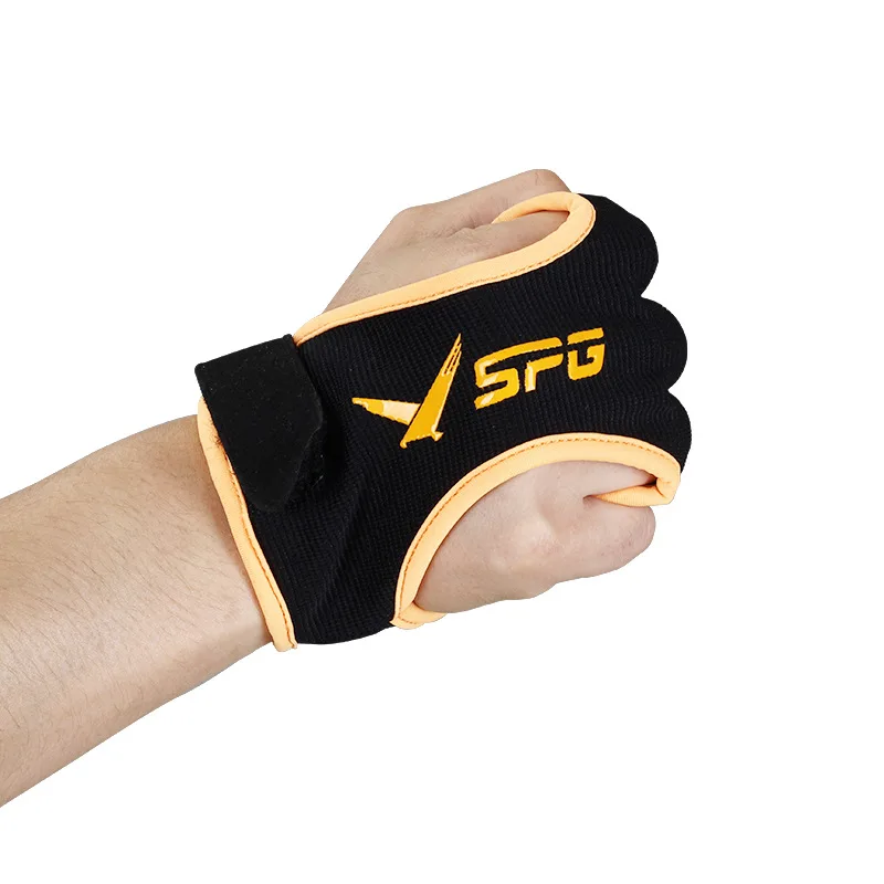 SPG 1pc Archery Three-finger Finger Gloves Thickened Fingertips Traditional Recurve Bow String Gloves