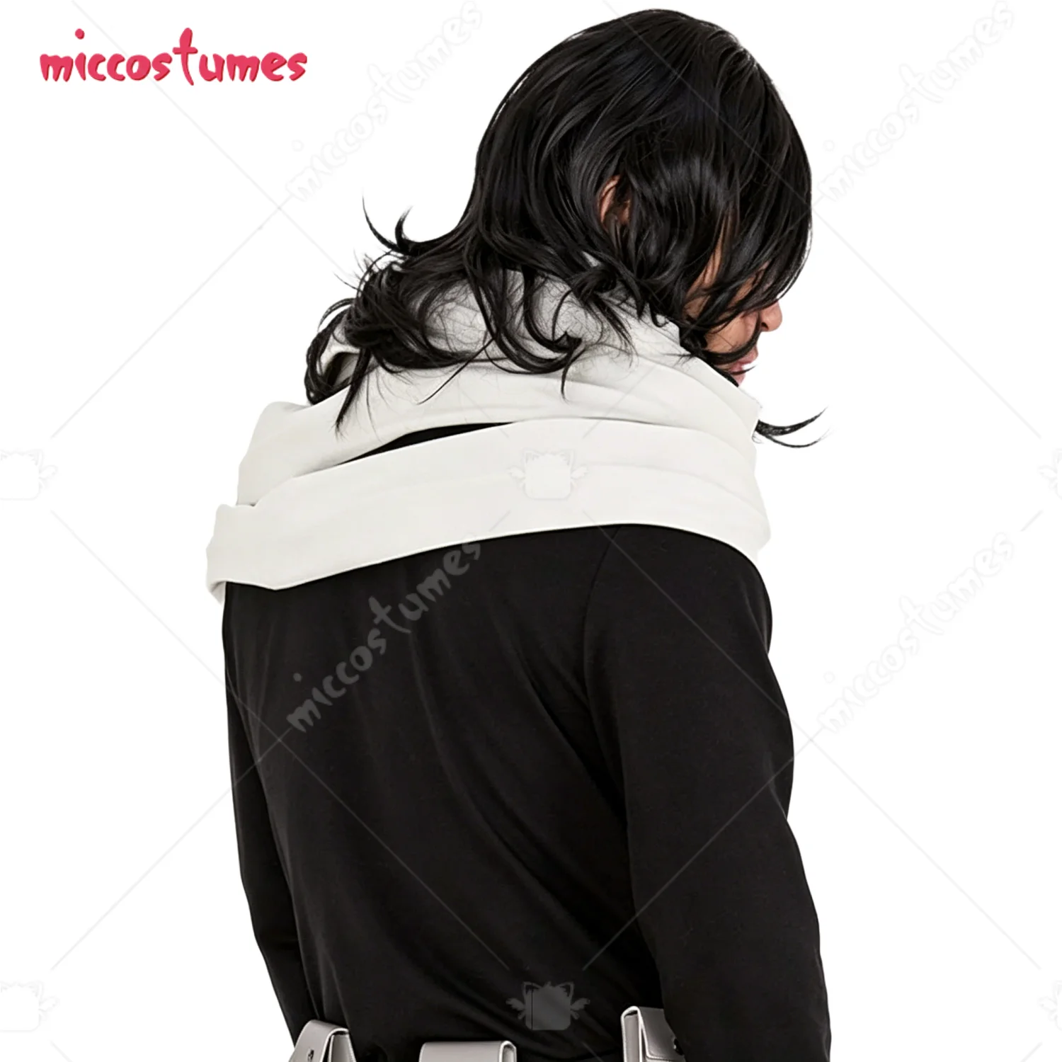Miccostumes Unisex grey Cosplay Scarf with Wire Inside for Shape