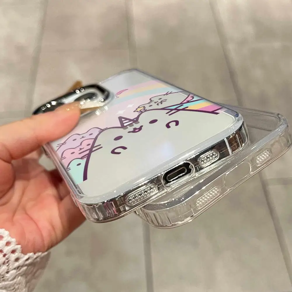 Cartoon Pusheen Cat Matte Transparent Clear Shockproof phone Case For iPhone 16E 16 15 14 Plus 13 12 11 7 8 Plus Pro X XR Max view 5
