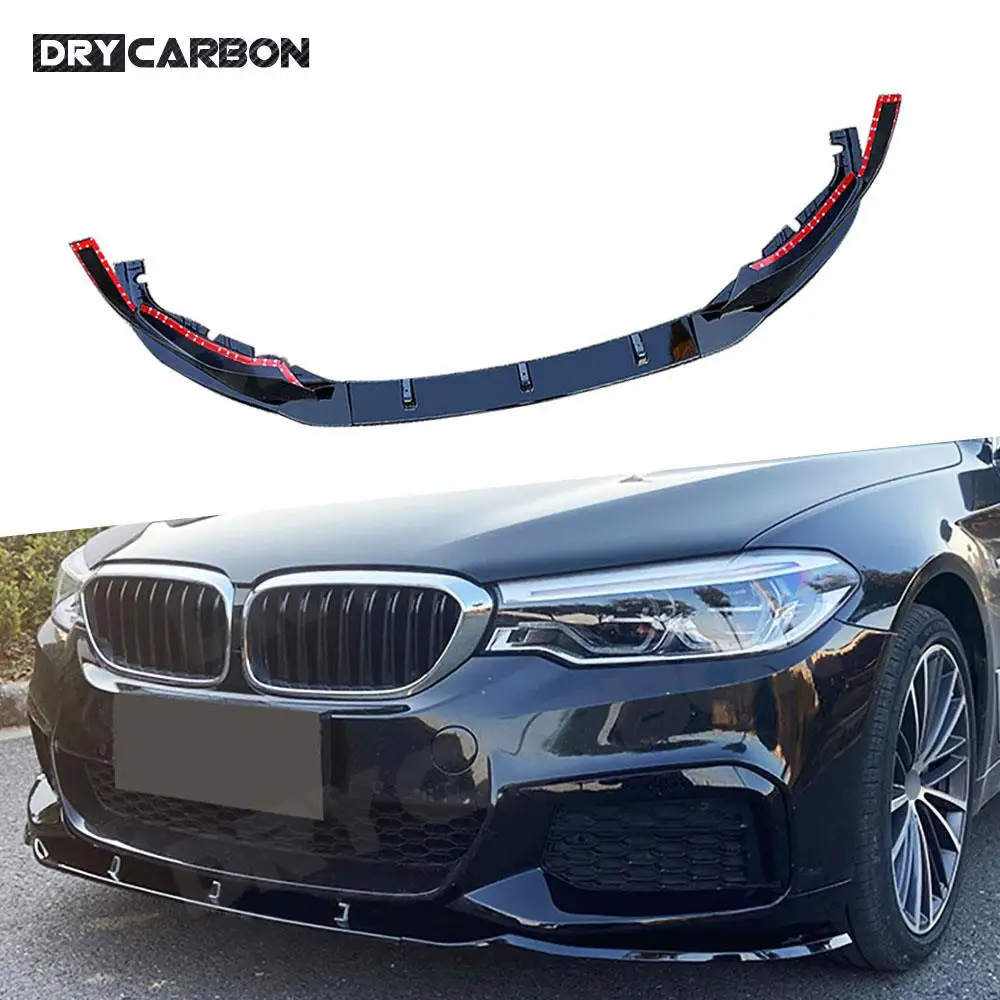 

Глянцевый черный передний бампер, спойлер на подбородке, боковые сплиттеры, комплекты кузова для BMW 5 серии G30 M Sport 2017 2018 2019 2020