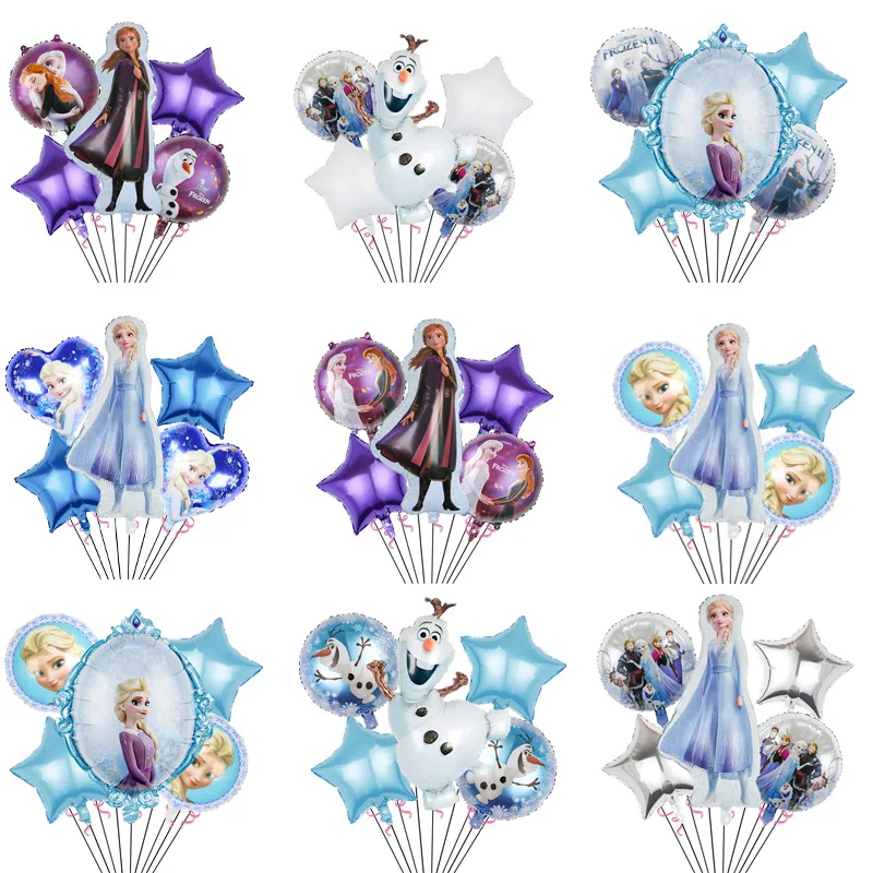 Disney Frozen Princess Cartoon Elsa Cartoon Olaf Set Birthday Party Balloon Decoration