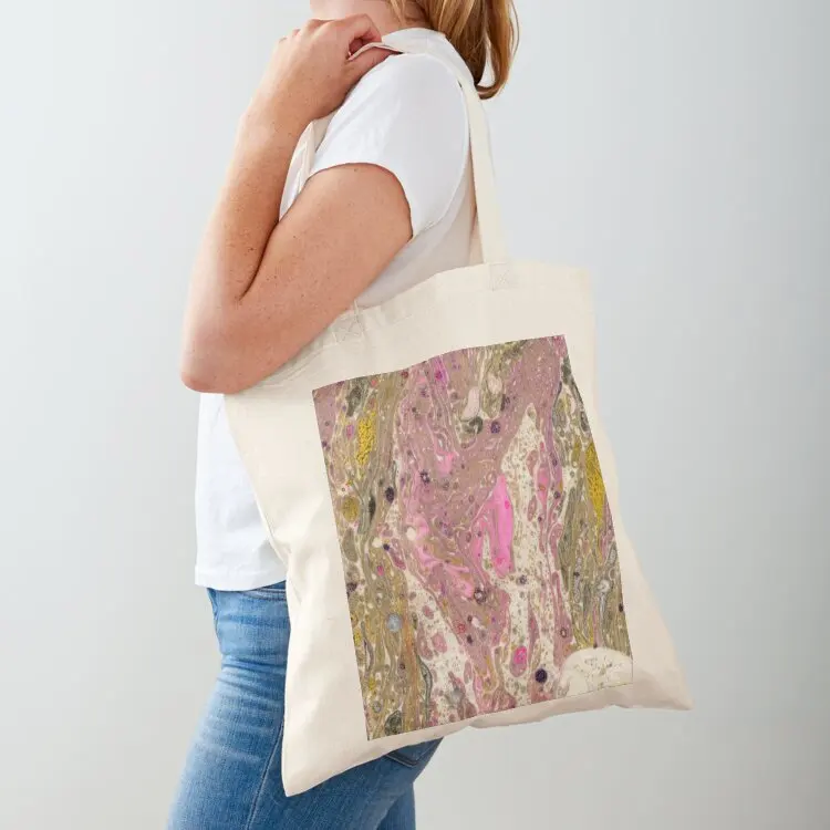

marbling with, pink , rose gold, black, and ivory Tote Bag Custom bag Women's beach bags Cloth bags tote bag women