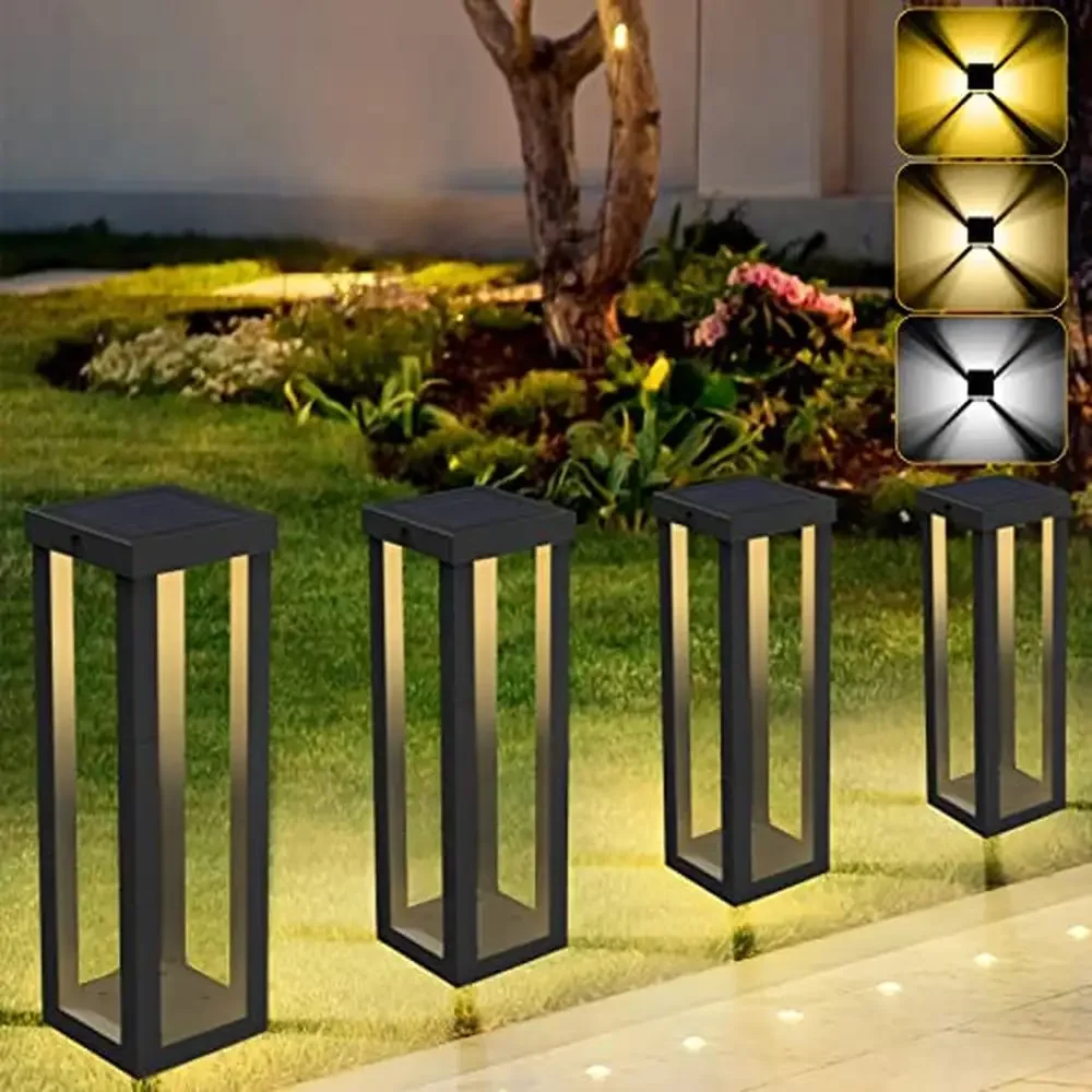 Outdoor Solar Landscape Lights 4 Pack Garden Pathway Decor Waterproof Endurance Lighting