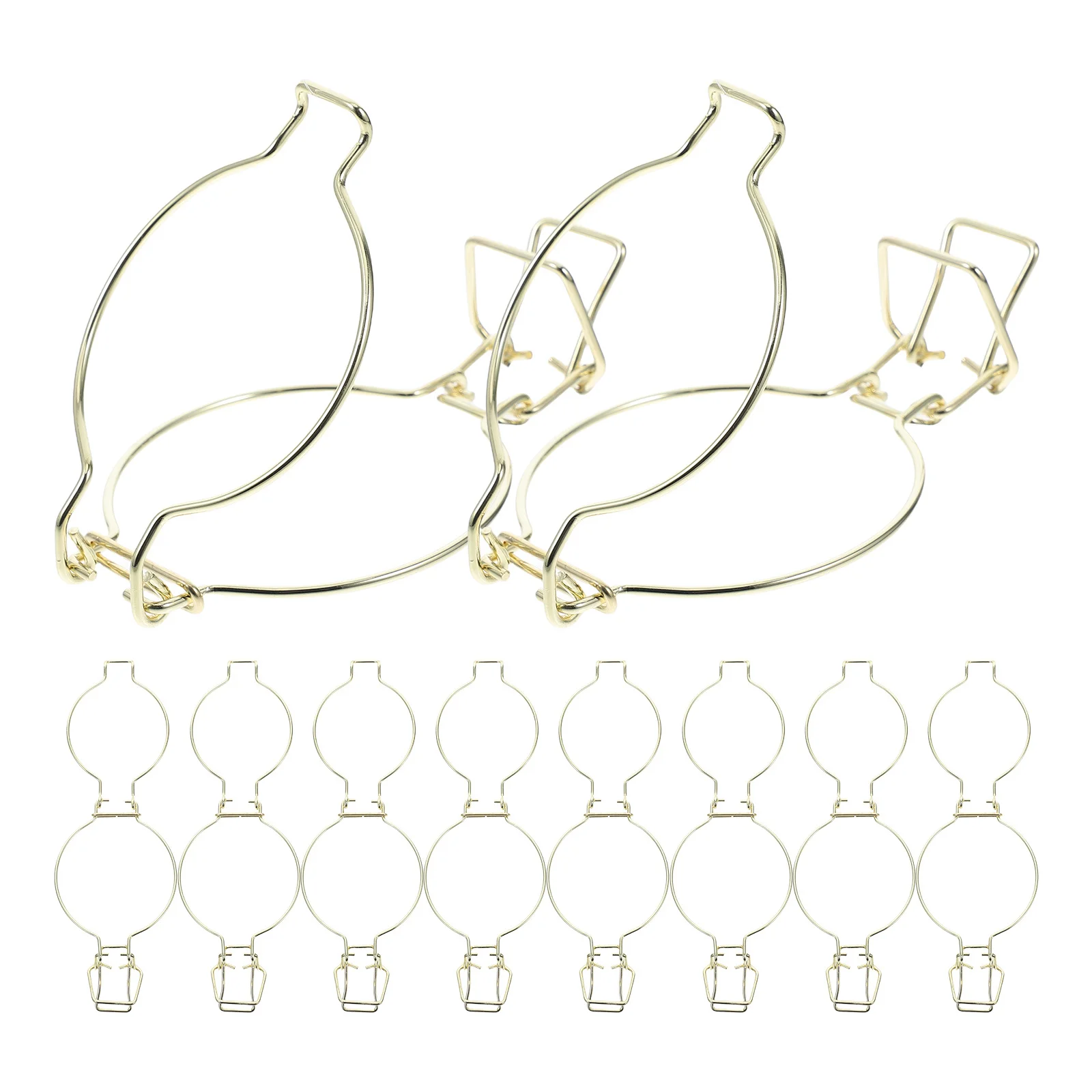 

10Pcs Gold Metal Jar Wire Clamp Spring Latches for Glass Storage Jars Canning Sealer Mason Jar Wire Locks Kitchen Storage