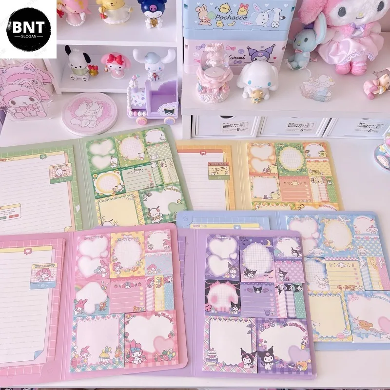 Immagine 4: Adesivi per Appunti con Personaggi Anime: Gatto KT, Kuromi, My Melody, Pochacco, Cinnamoroll - Set di Quaderni e Cancelleria Carina, Idea Regalo