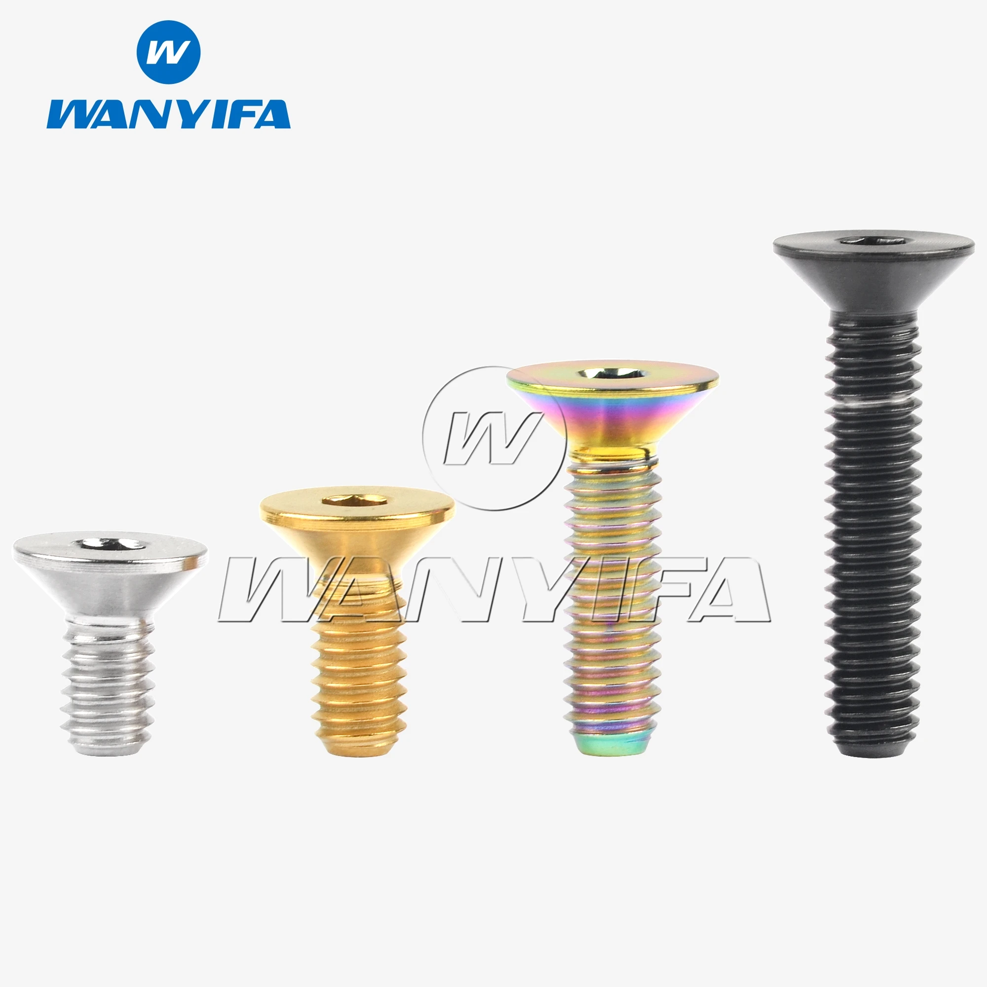 

Wanyifa Titanium M4x 8 12 10 15 20mm Hex Allen Socket Countersunk Bolt Screw for Bicycle Pedal Aircraft Model