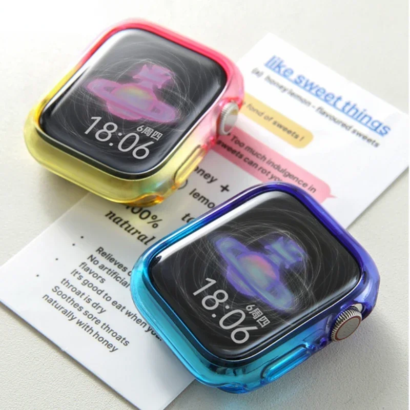 Cover Soft For Apple Watch Case Ultra 2 49mm Band Shell Frame Transparent 41mm 45mm For iWatch Series 9 8 7 6 5 4 3 SE 40mm 44mm