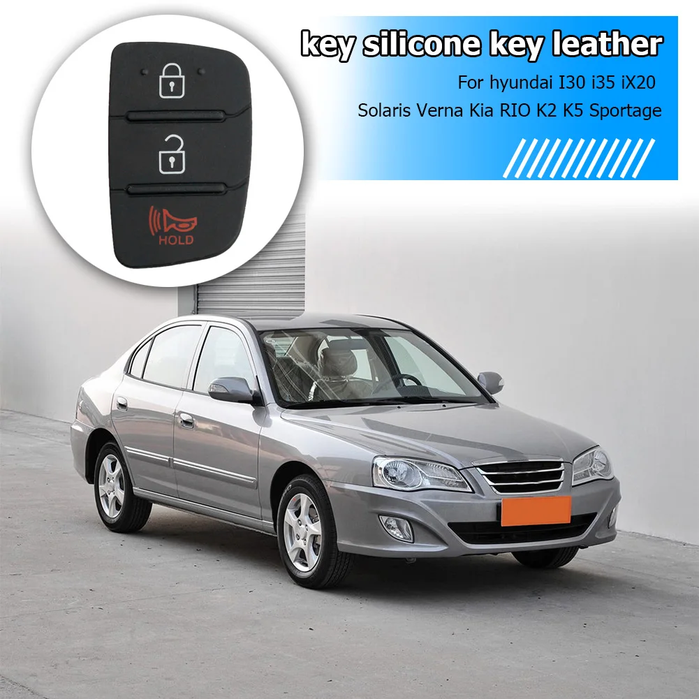 Auto 3 Pulsante Chiave A Distanza Fob Caso Pad In Silicone Per Hyundai i30 i35 iX20 Solaris Verna per Kia RIO K2 K5 Sportage Flip Chiave Pieghevole