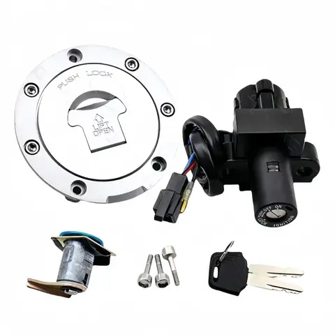 혼다 CBR600 F2/F3 CBR 900RR 919RR 400 250 VFR400 RVF400 용 키 세트 오토바이 연료 가스 캡 점화 스위치 시트 잠금 키 세트