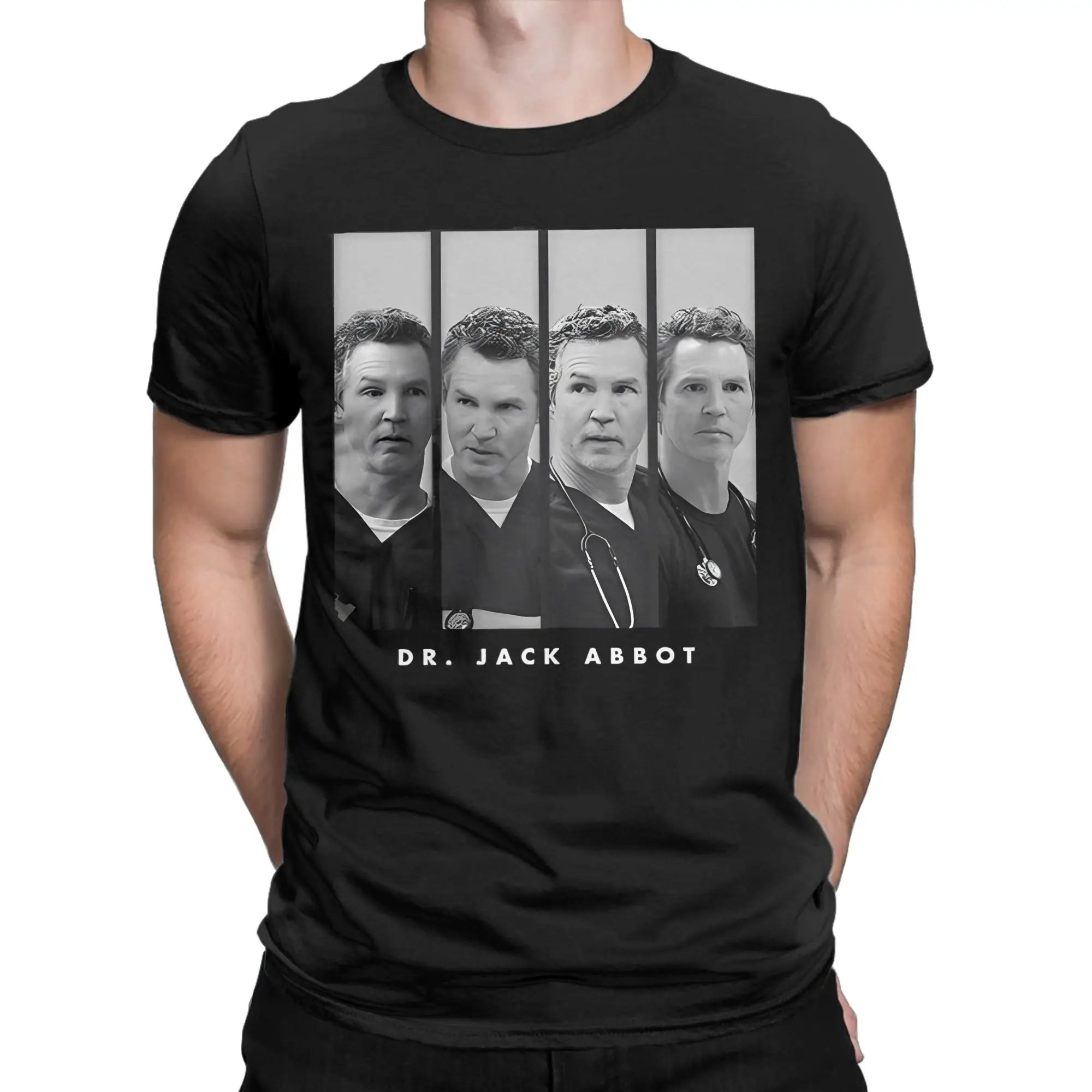 Oversized T-Shirt Beach Dr. Jack Abbot Portrait T Shirts 100 Cotton Tee Shirt for Men Y2K Casual Big Size Short Sleeve Tops