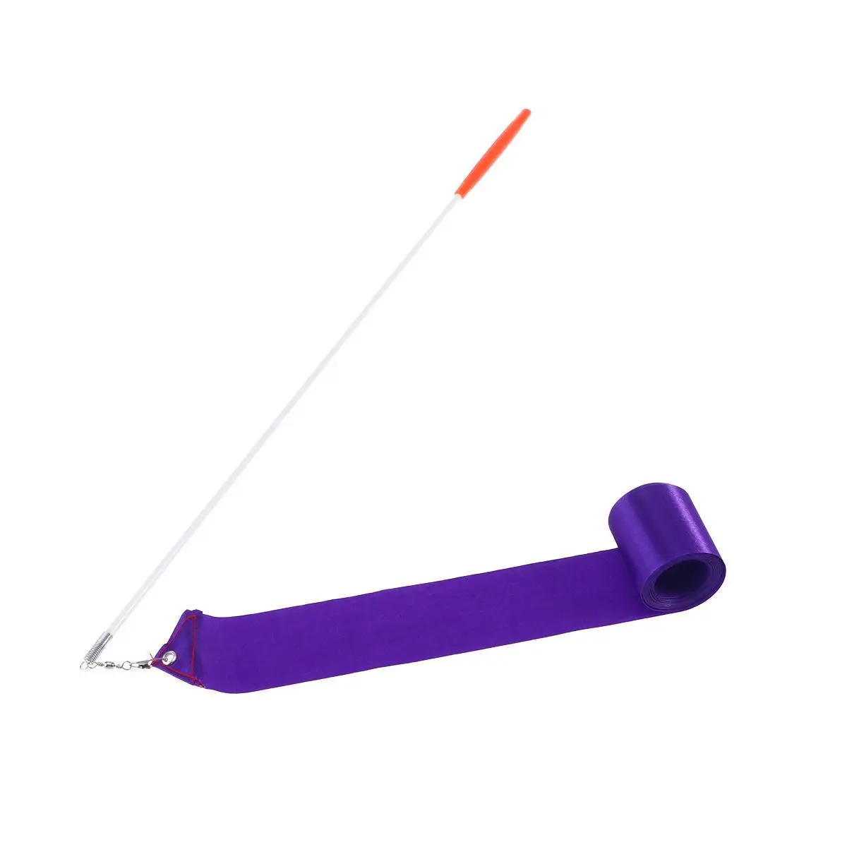 

Dance Ribbon 4M Purple Colorful Gym Ribbons Props Rhythmic Gymnastics Smooth Material Plastic Handle Ideal Twirling