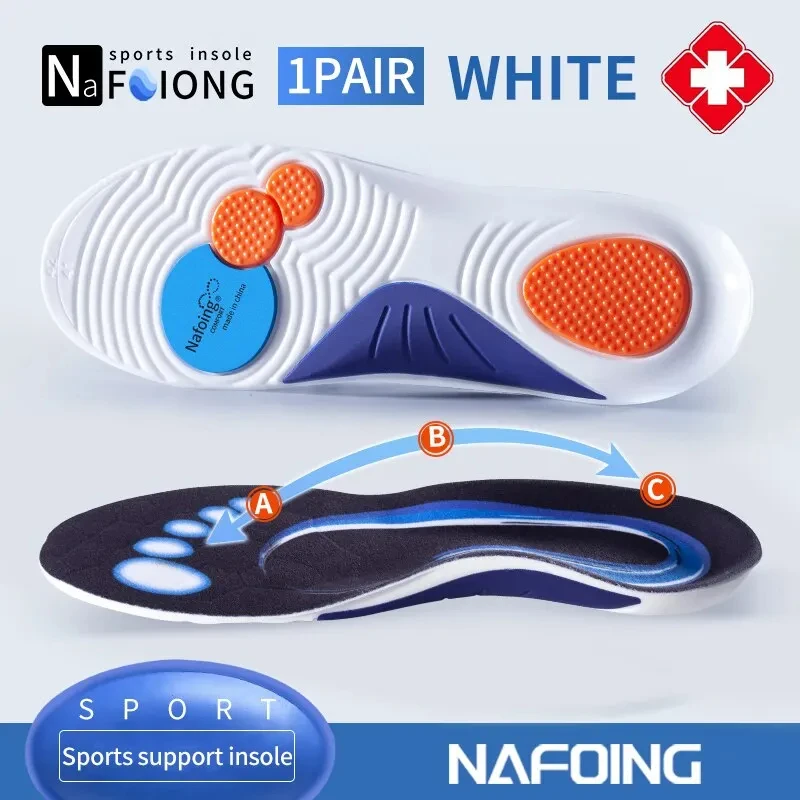 Sport Insoles for Shoes Sole Shock Absorption Deodorant Breathable Cushion Running Insoles for Feet Man Women Orthopedic Insoles