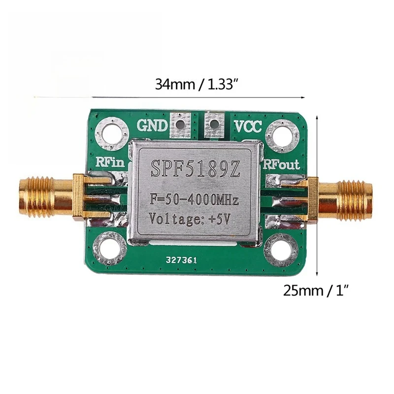 5pcs for spf5189 rf low noise amplifier lna 50-4000mhz nf=0.6db-with shielding shell
