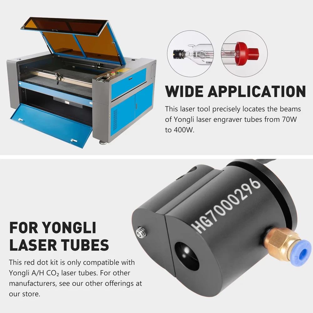 BLUETIMES CO2 Laser Infrared Red Light Indicator Red Dot Set Assist Device Positioning For YONGLI Laser Tube Upgraded Version