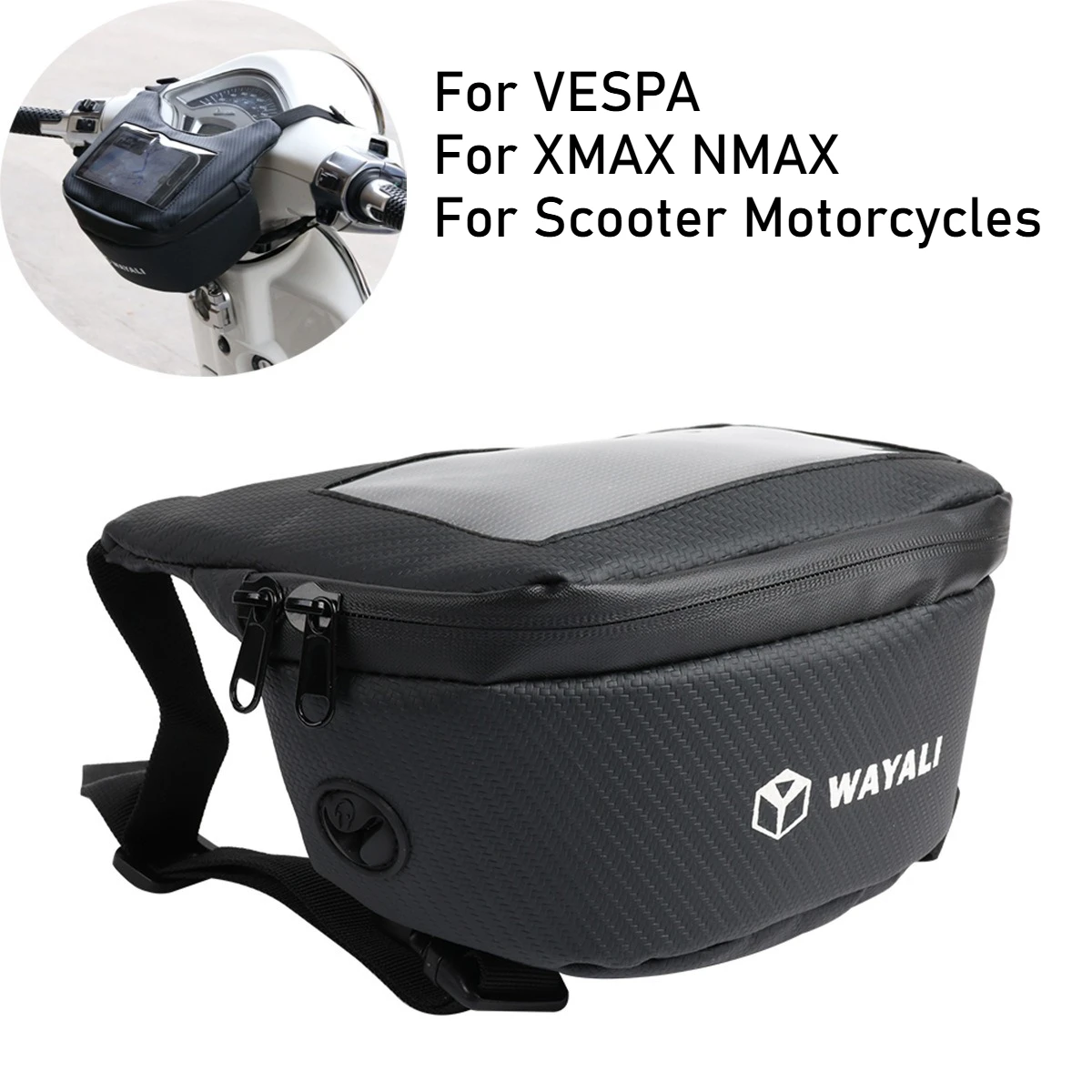 For VESPA GTS GTV LX LXV Sprint Primavera 50 125 150 250 300 300ie Motorcycle Front Phone Navigation Bag Touch Screen Backpack