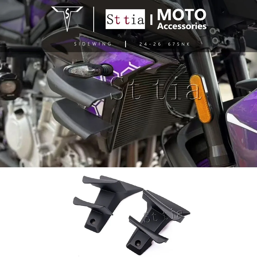 

Боковые спойлеры (винглеты) для CFMOTO 675NK 2024-2026: передний и нижний обтекатели