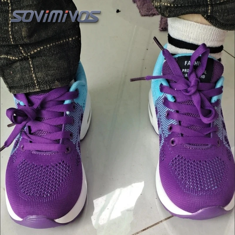 

Running Shoes Women Lightweight Mesh Anti-slip Wear-resistant Casual Shoes Women Solid Color Breathable Sports Shoes Women