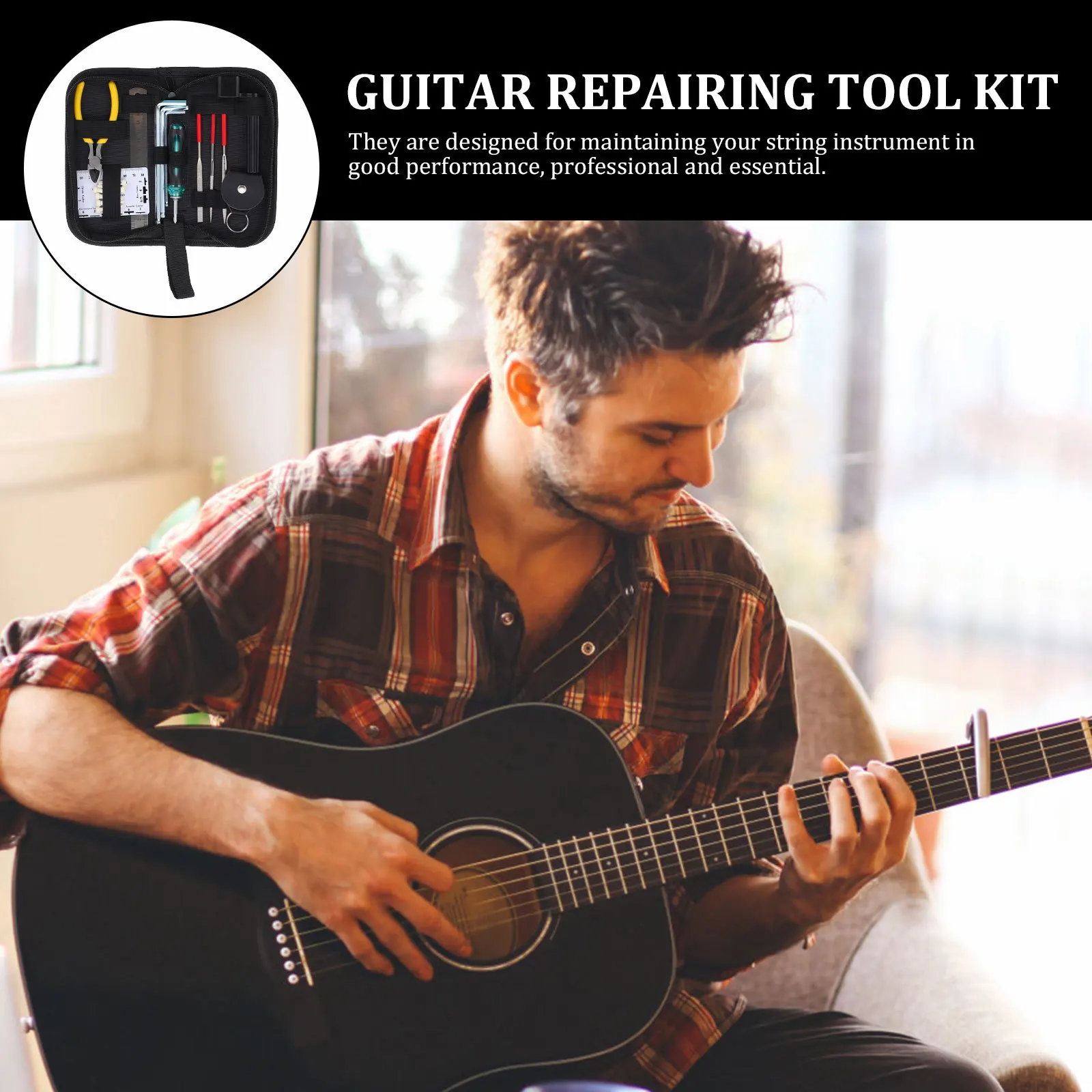 

Guitar Repair Tools Cleaning String Changing and Maintenance Kits Stainless Steel Repairing