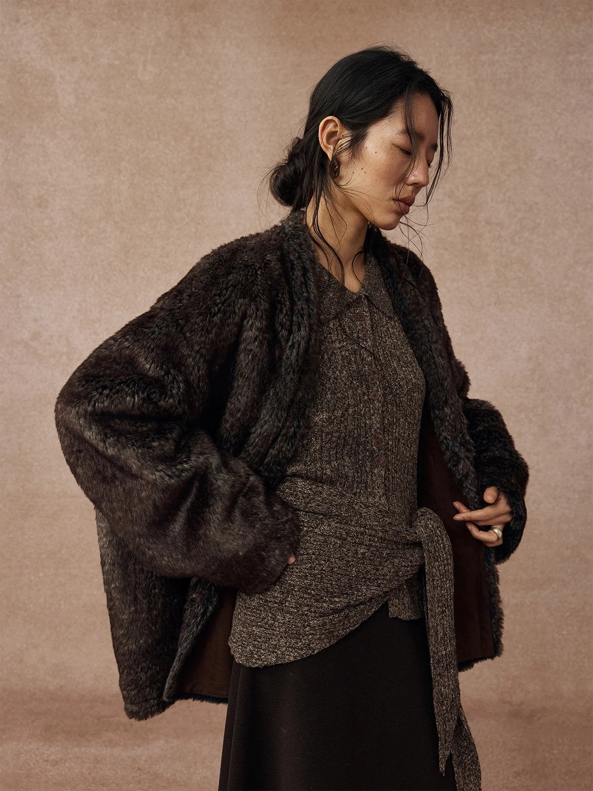 

Alpw классическое средневековое кимоно Sle Plu Jaet Zen Aesthetic свободного кроя Long Sve Thi зимнее женское пальто