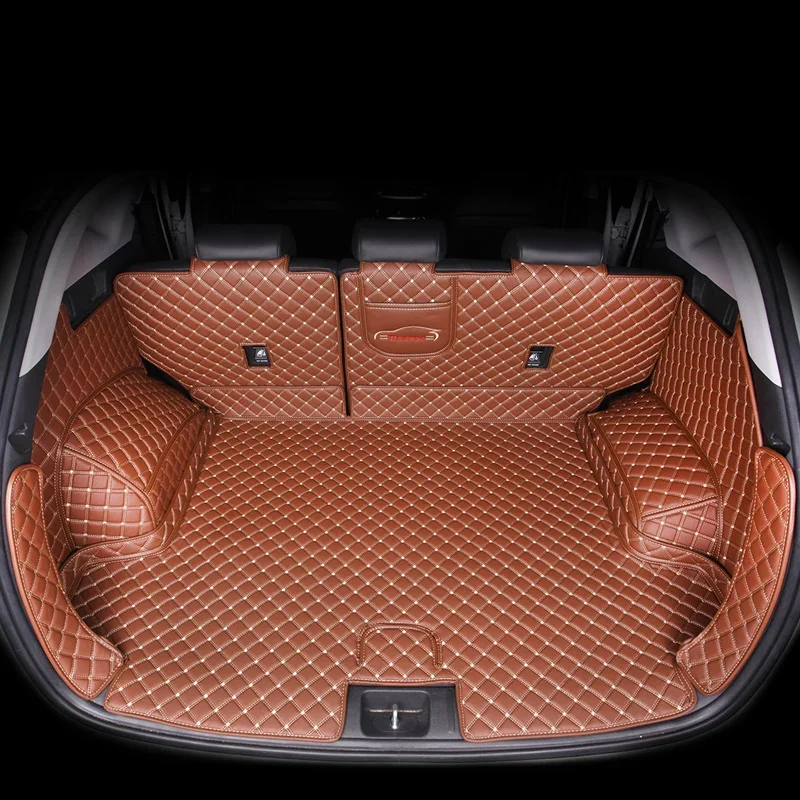 Niestandardowe skórzane maty bagażnik samochodowy dla Hyundai Tucson 2019 2020All modele detale wnętrza akcesoria samochodowe dywan