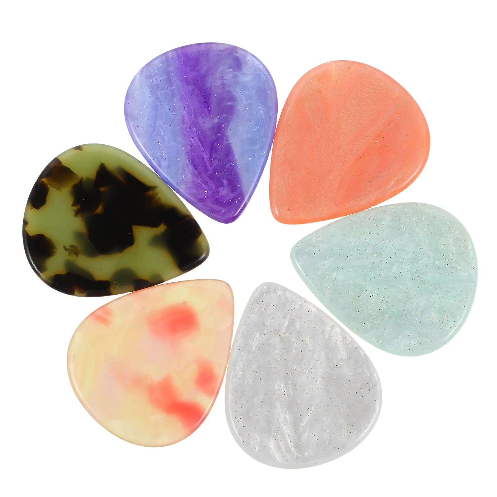 

6 Pcs Resin Guitar Pick Bass Accessories Acoustic Supply Plectrums Picks and for Beginners