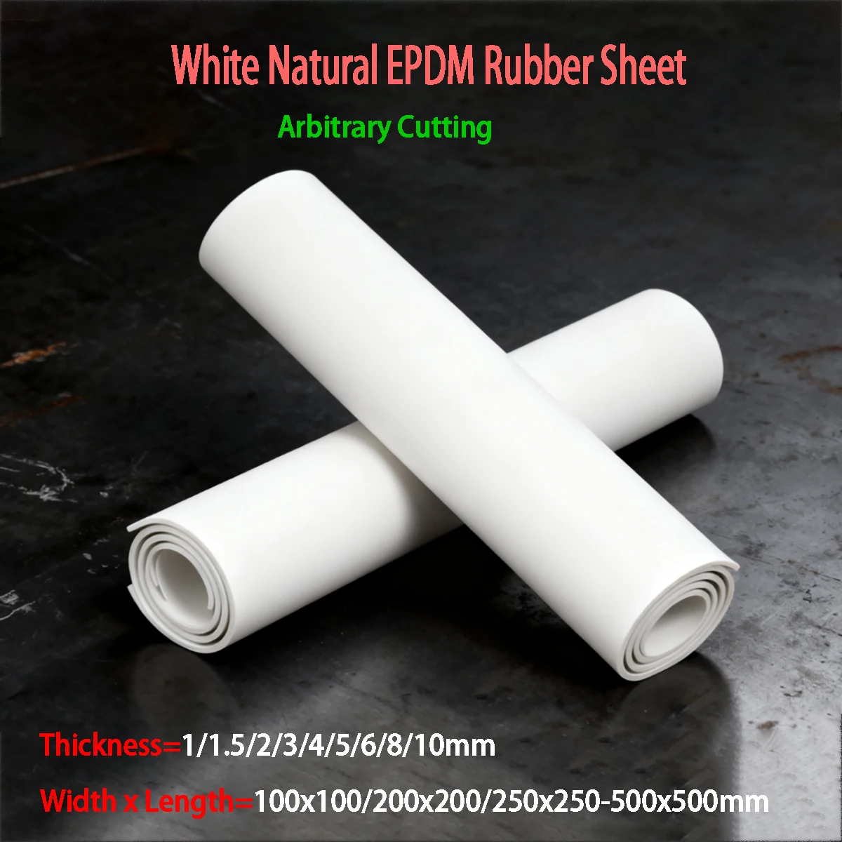 Acid Resistant Alkali Resistant Vacuum Rubber - White Natural EPDM Rubber Sheet 2/3/4/5/6/8/10mm Thickness